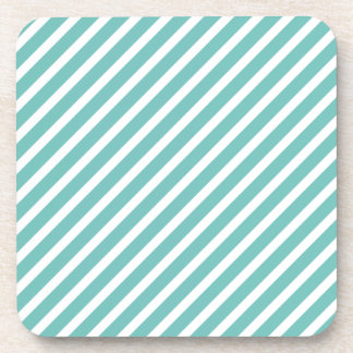 teal stripes coaster