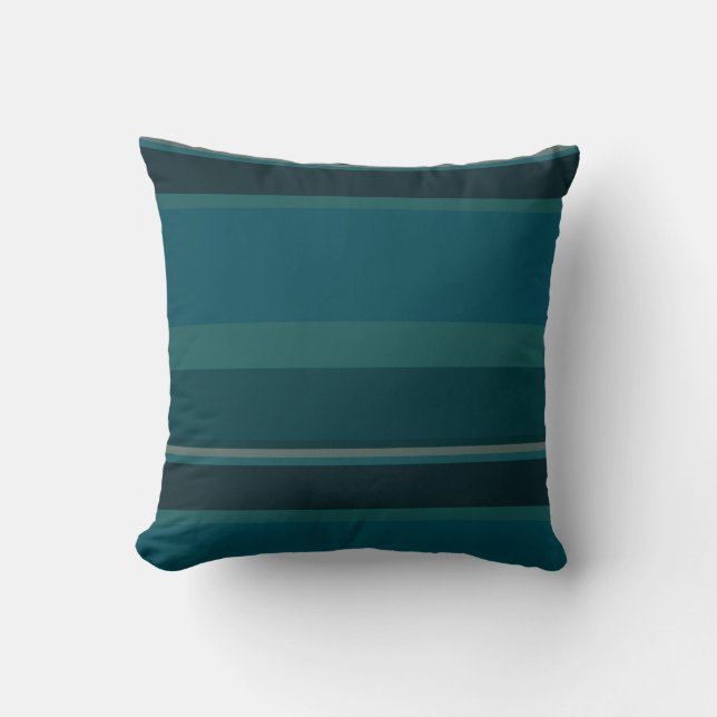 Teal Stripes Cushion (Front)