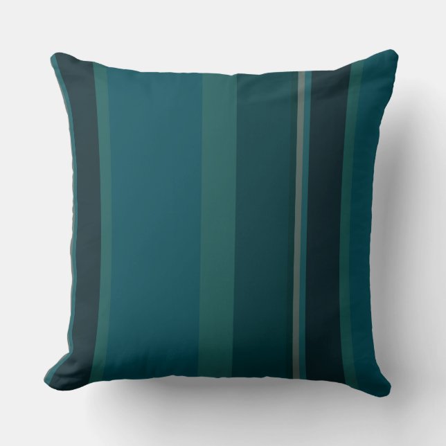 Teal Stripes Cushion (Front)