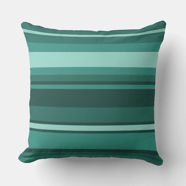 Teal stripes cushion (Front)