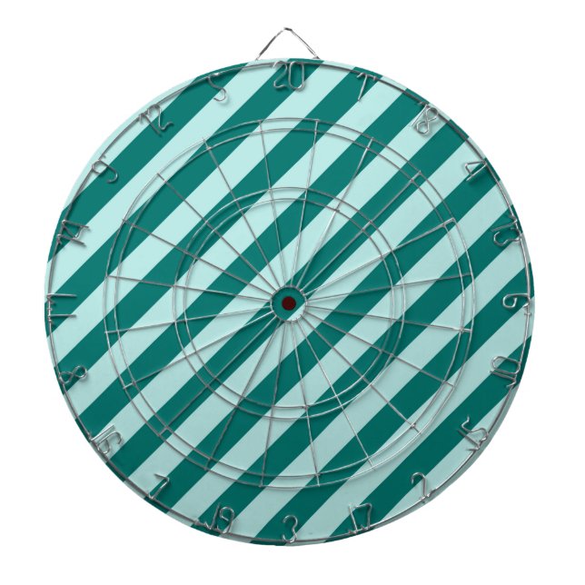 Teal Stripes Dartboard (Front)