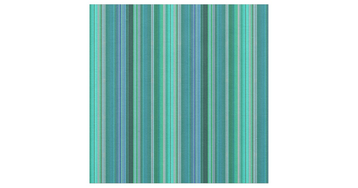 Teal Stripes Design Fabric Zazzle