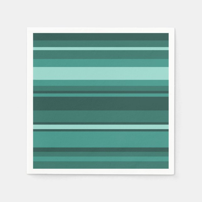 Teal stripes napkin (Front)