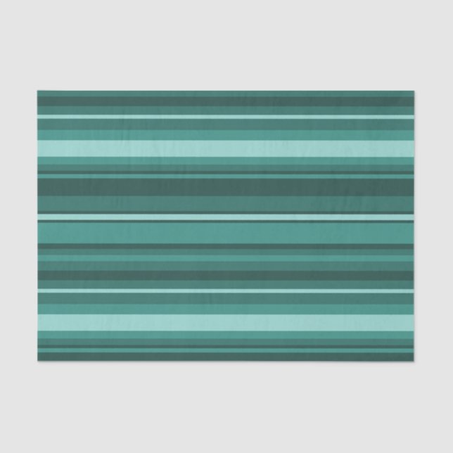 Teal stripes tissue paper (Front)