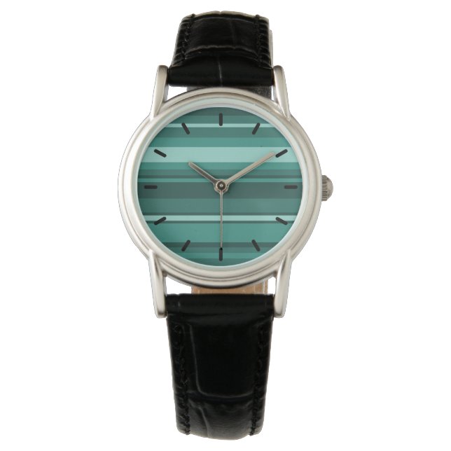 Teal stripes watch (Front)