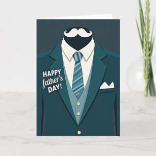 Teal Suit Fathers Day Card