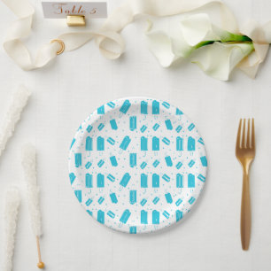 Teal Summer Popsicle Paper Plates