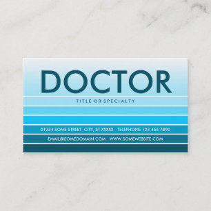 teal swatch DOCTOR Business Card