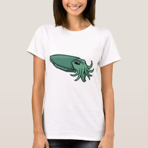 Teal Swimming Cuttlefish T-Shirt