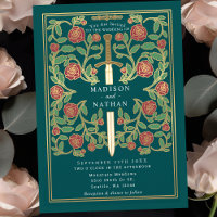Teal Sword Floral Medieval Fantasy Wedding