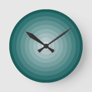 Teal Target Wall Clock Medium