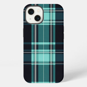 Teal Tartan Chic iPhone 13 Case