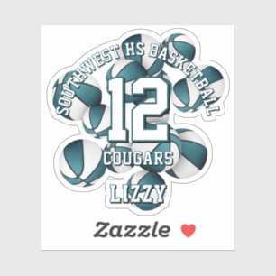 teal team colours basketballs cluster team name