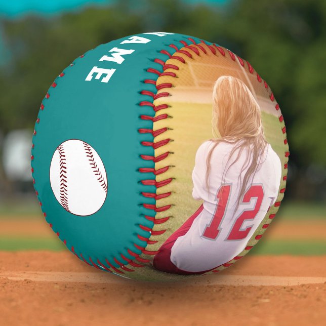 Teal Team Name & Player Name Number Photo Softball (Creator Uploaded)