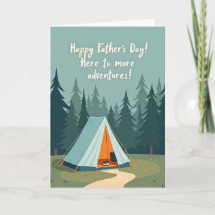Teal Tent Fathers Day Card