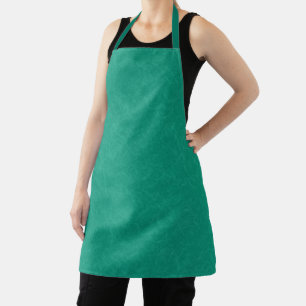 Teal textured surface with subtle swirling pattern apron