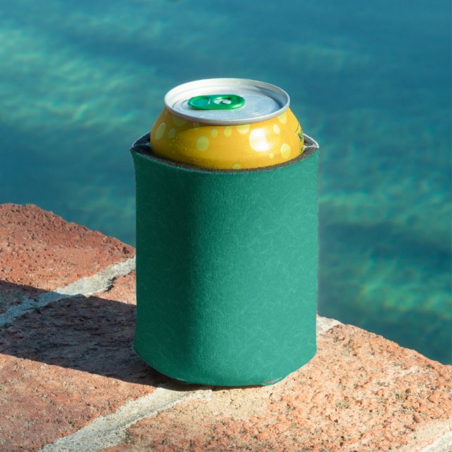 Teal textured surface with subtle swirling pattern can cooler (In Situ Pool)