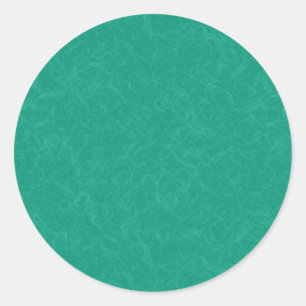 Teal textured surface with subtle swirling pattern classic round sticker