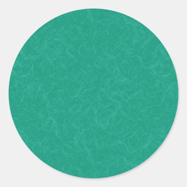 Teal textured surface with subtle swirling pattern classic round sticker (Front)