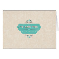 Teal Thank You Folded Card