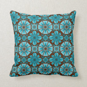 Teal Tile Cushion