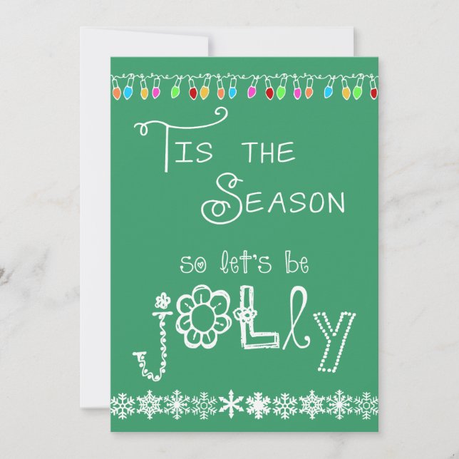 Teal Tis the Season Holiday Party Invitation (Front)