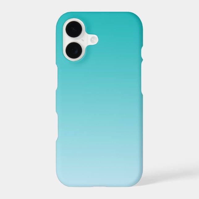 Teal to Light Aqua Ombre Gradient Minimalist  (Back)