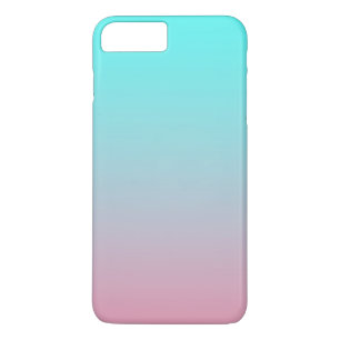 Teal to Pink Simple Gradient Blended Background iPhone 8 Plus/7 Plus Case