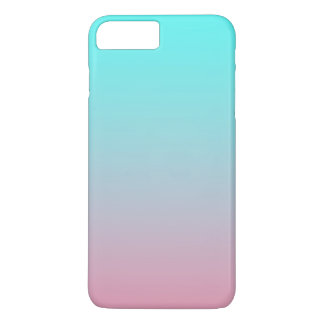 Teal to Pink Simple Gradient Blended Background iPhone 8 Plus/7 Plus Case