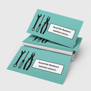 Teal Tool Handyman Services Business Card