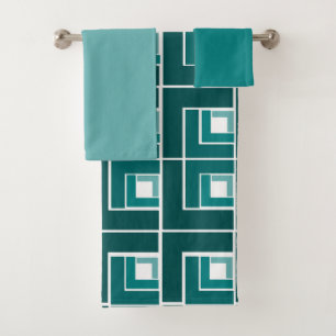 Teal Topsy Turvy  Bath Towel Set