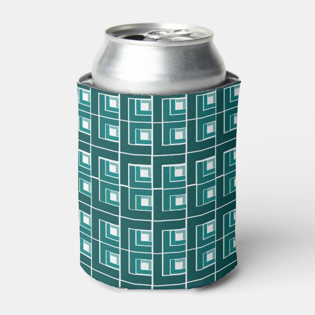 Teal Topsy Turvy  Can Cooler (Can Front)