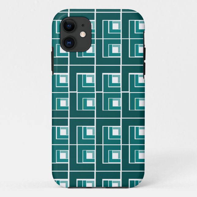 Teal Topsy Turvy  Case-Mate iPhone Case (Back)