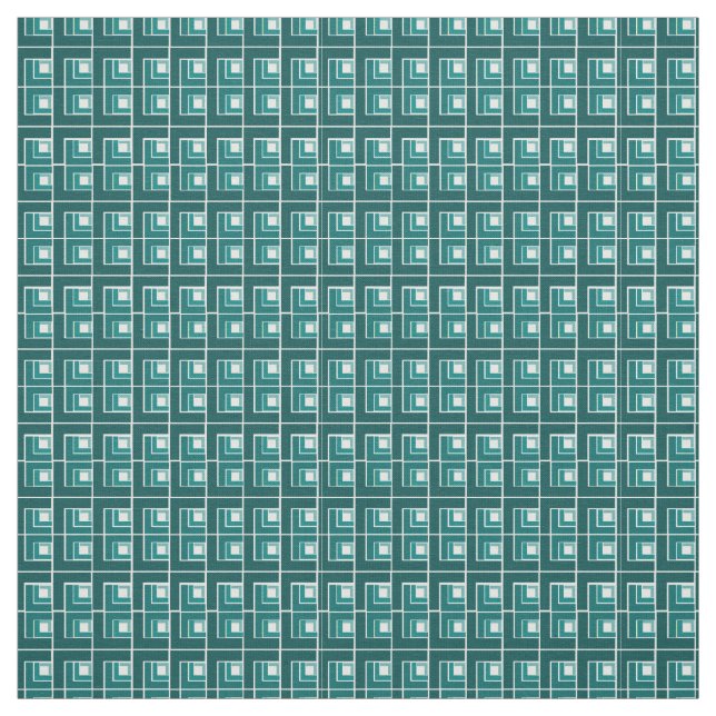 Teal Topsy Turvy  Fabric (Swatch)
