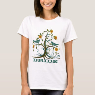 Teal Tree Love Bird Vintage Weddings T-Shirt