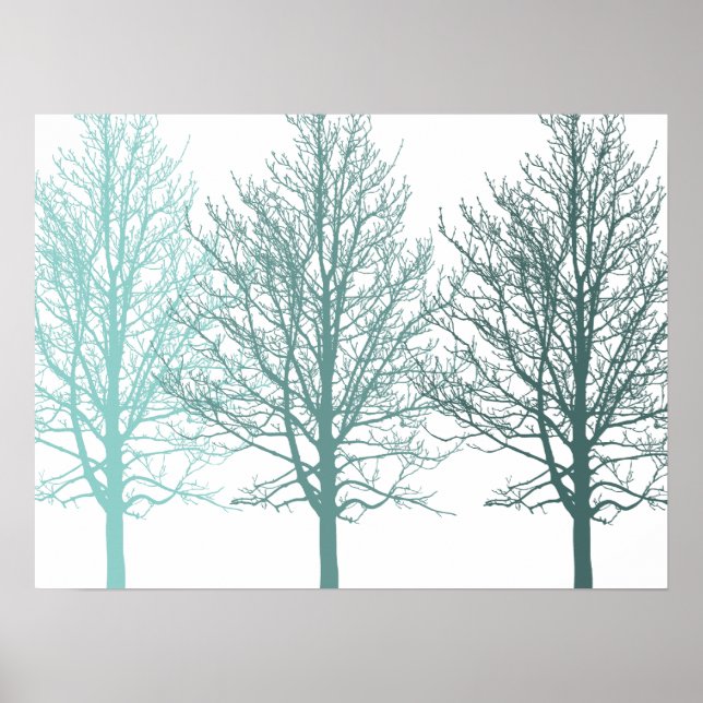 Teal Trees Poster (Front)