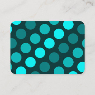 Teal Trio of Polka Dots Business Card