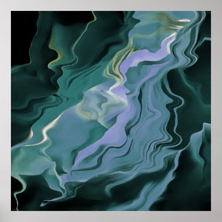 Teal Turbulence Poster
