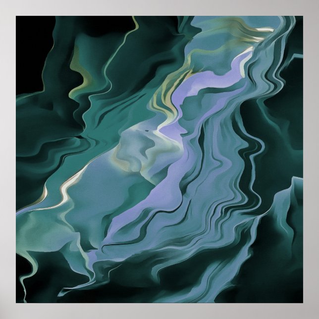 Teal Turbulence Poster (Front)
