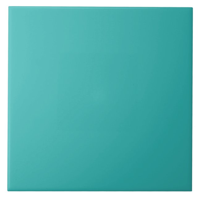 Teal Turquoise Solid Colour Tile (Front)