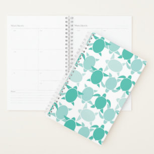 Teal Turtle Pattern Planner
