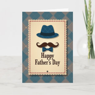 Teal Tweed Fathers Day Card