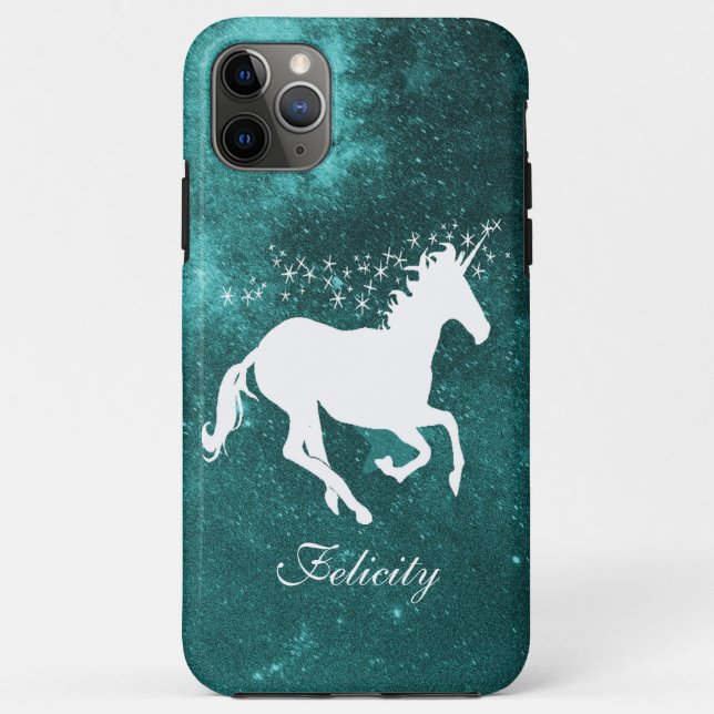 Teal Unicorn Personalised Case-Mate iPhone Case (Back)
