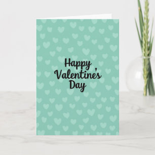 Teal Valentines Day Card