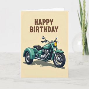 Teal Vehicle Birthday Card