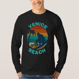 Teal Venice Beach Los Angeles Ca Surfing T-Shirt