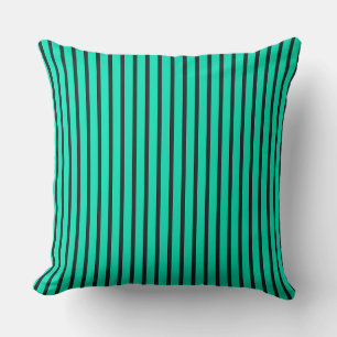 Teal Vertical stripes pattern Cushion
