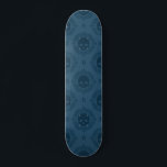 Teal Victorian Gothic Skull & Monogram Minimalist  Skateboard<br><div class="desc">This elegant skateboard featuring Victorian skull pattern & custom monogram would make a wonderful gift for someone,  who loves gothic stuff! Easily add the desired initial by clicking on the "personalise this template" option.</div>