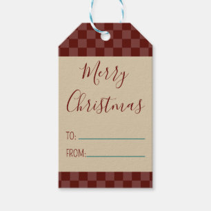 Teal Vintage Cosy Elegant Warm Christmas Gift Tags