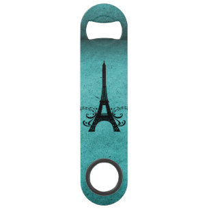 Teal Vintage French Flourish Bottle Opener